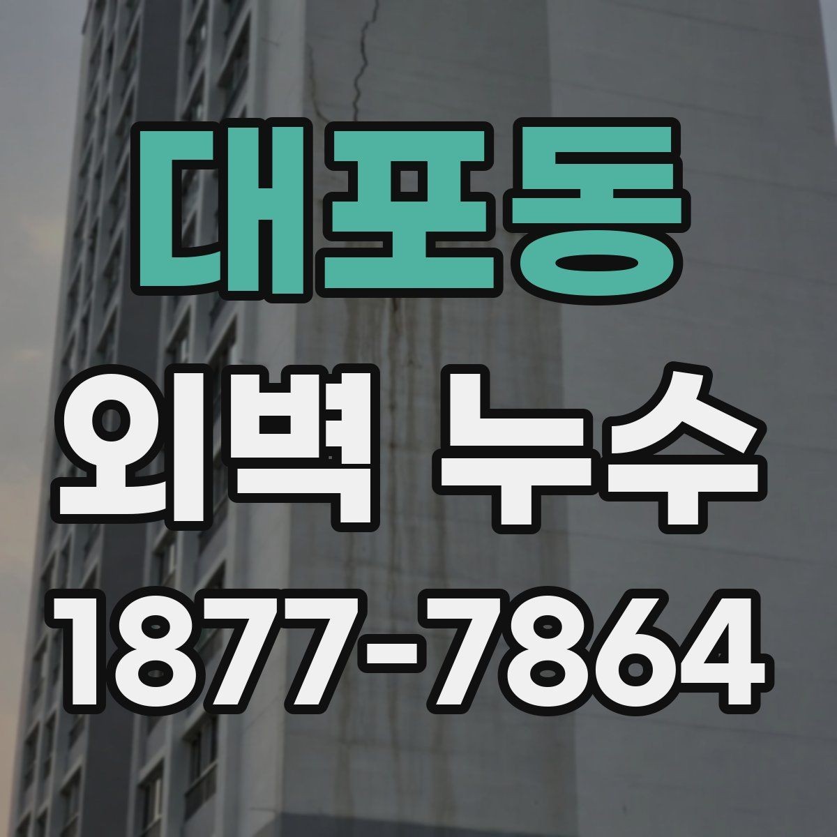 대포동 외벽 누수 상태를 판단하는 실내 관찰법
