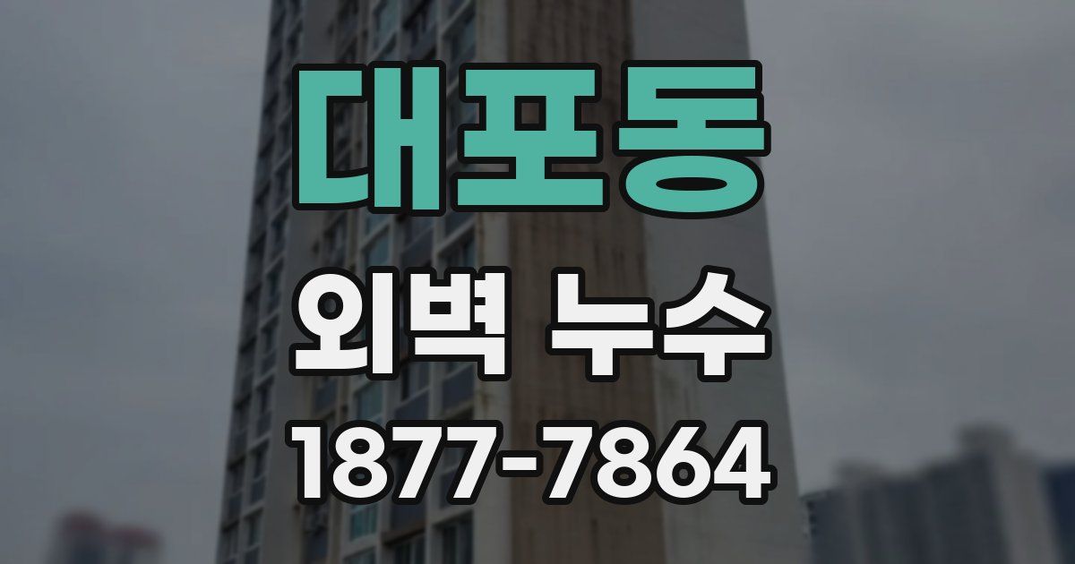 대포동 외벽 누수