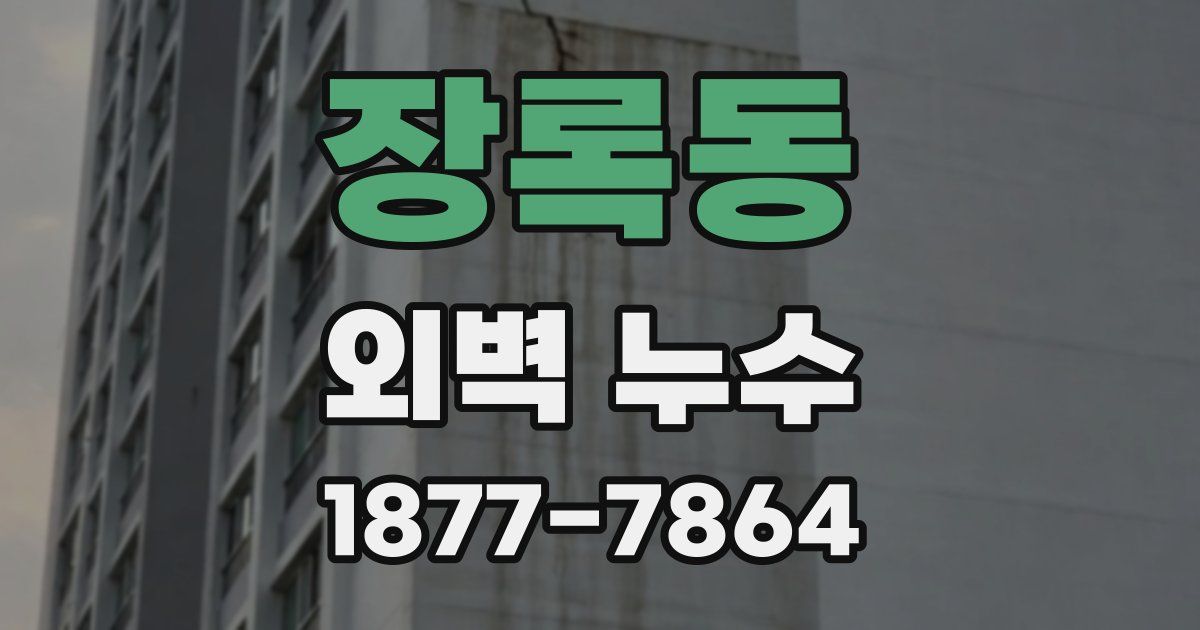 장록동 외벽 누수