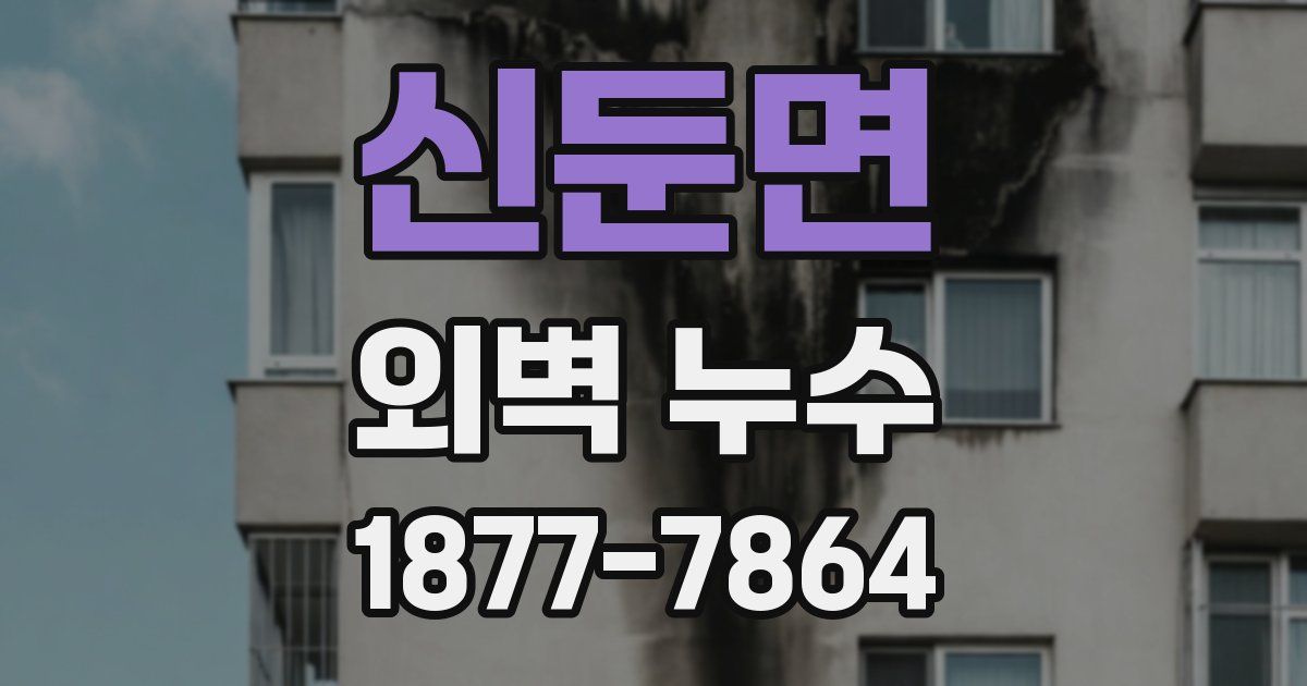 신둔면 외벽 누수