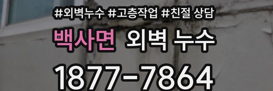 백사면 외벽 누수