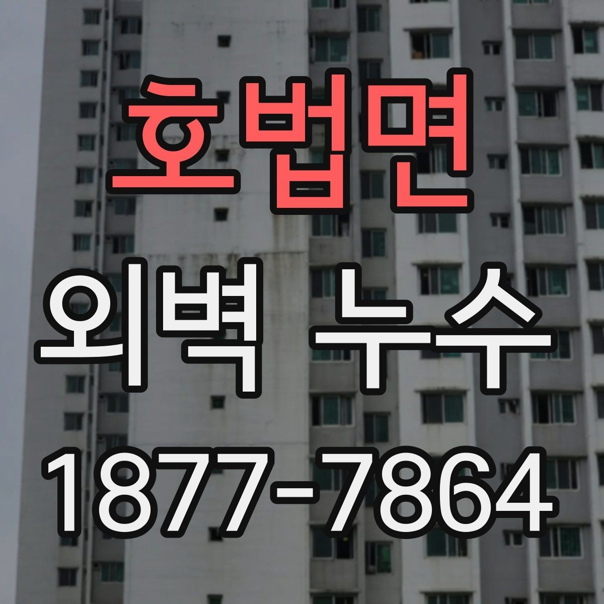 호법면 외벽 누수 원인부터 점검하는 방법