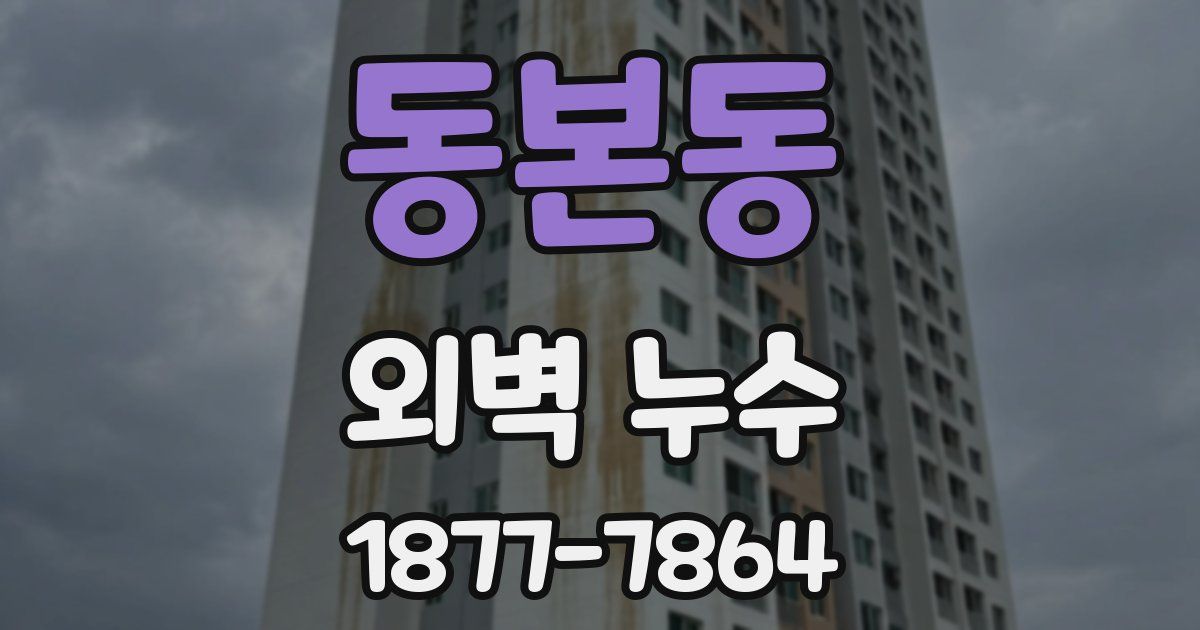 동본동 외벽 누수