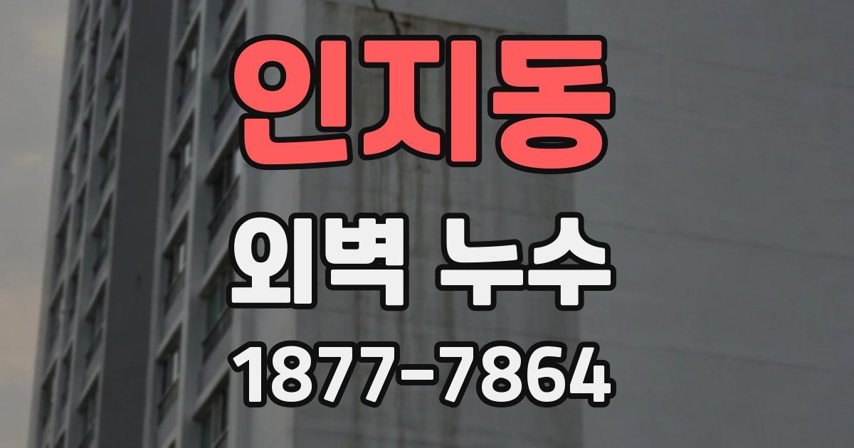 인지동 외벽 누수