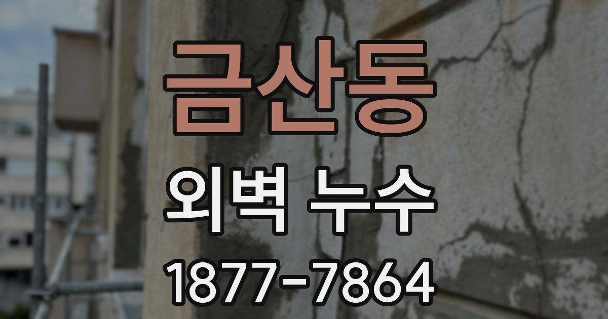 금산동 외벽 누수