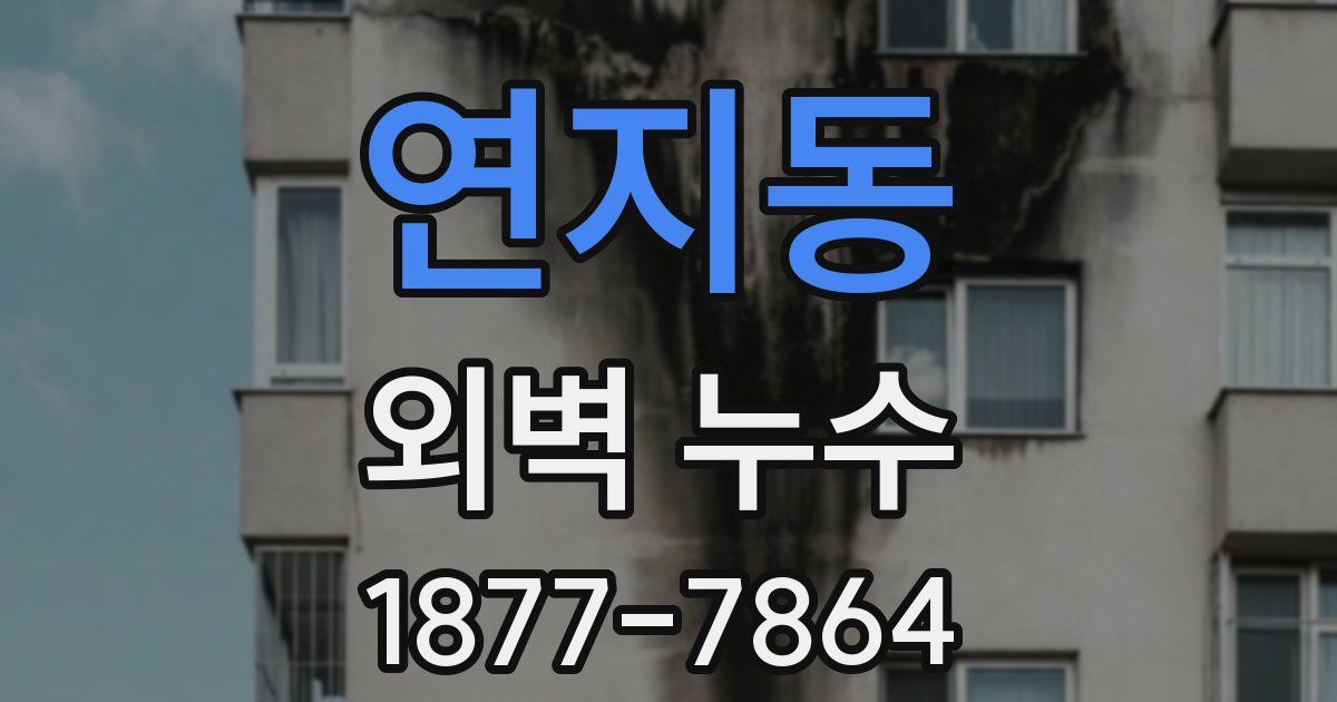 연지동 외벽 누수