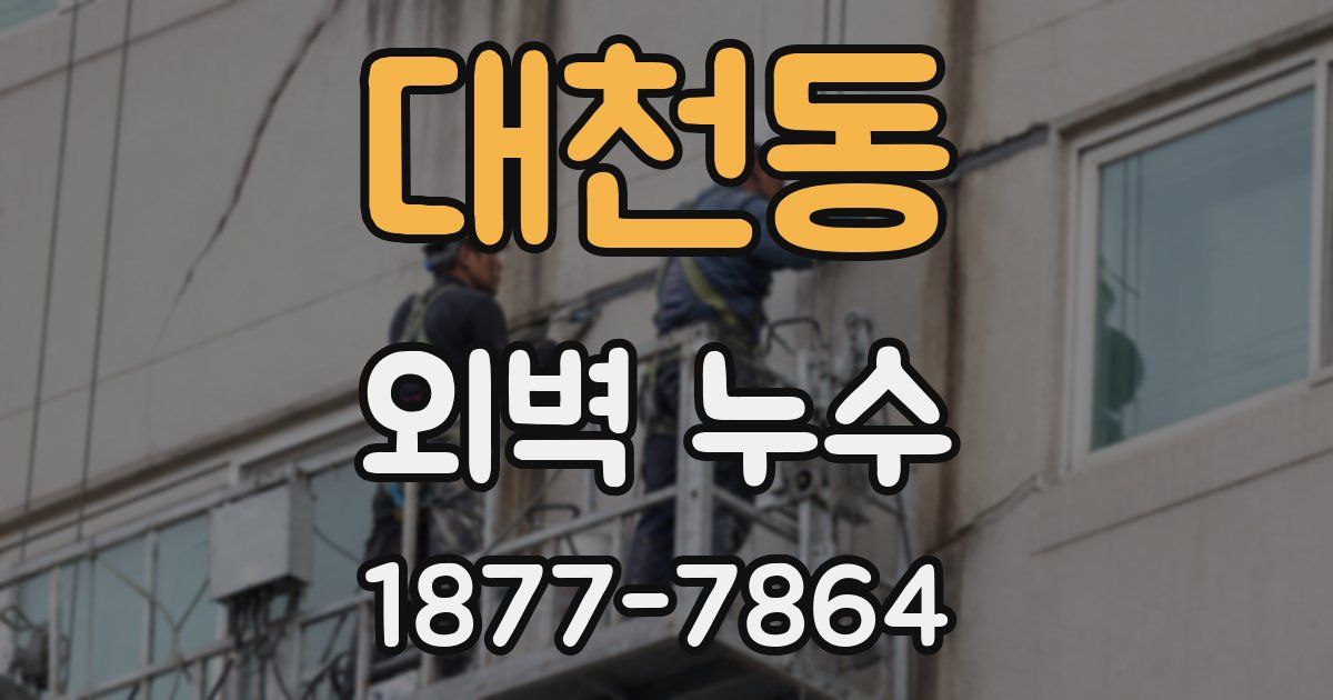 대천동 외벽 누수