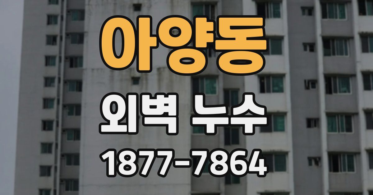 아양동 외벽 누수