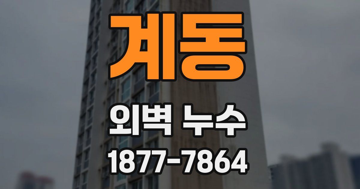 계동 외벽 누수