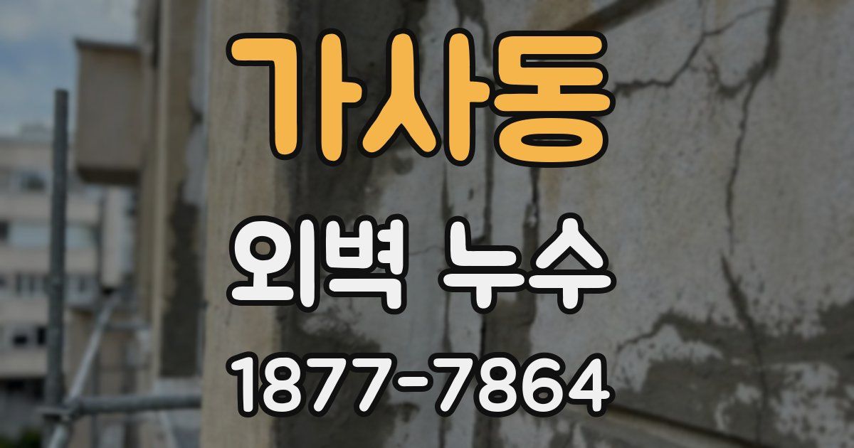 가사동 외벽 누수