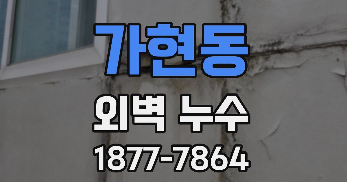 가현동 외벽 누수