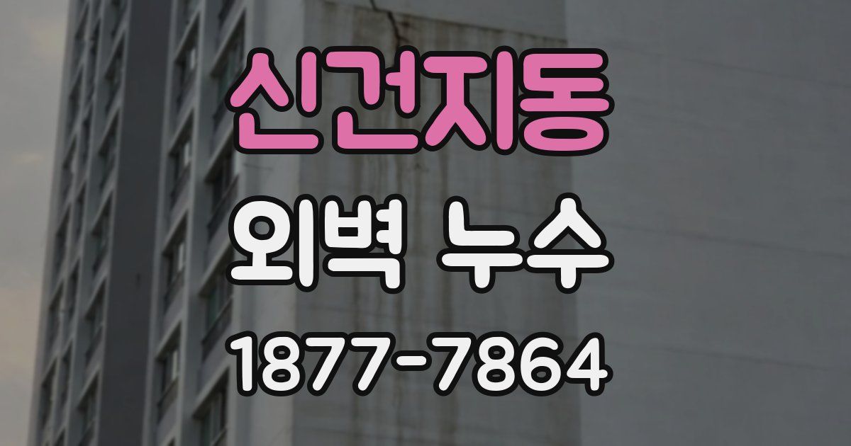 신건지동 외벽 누수