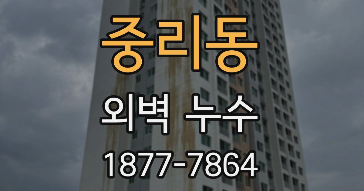 중리동 외벽 누수