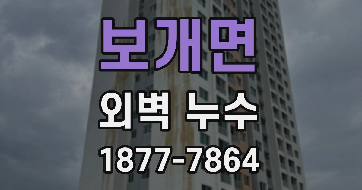 보개면 외벽 누수