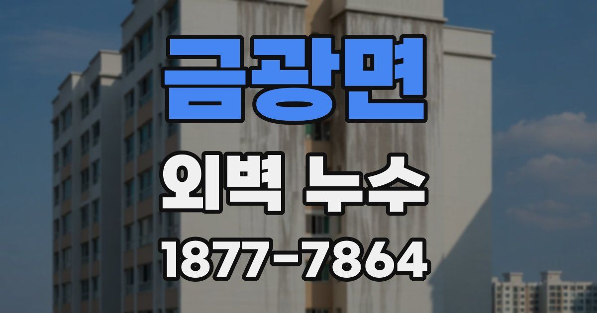금광면 외벽 누수