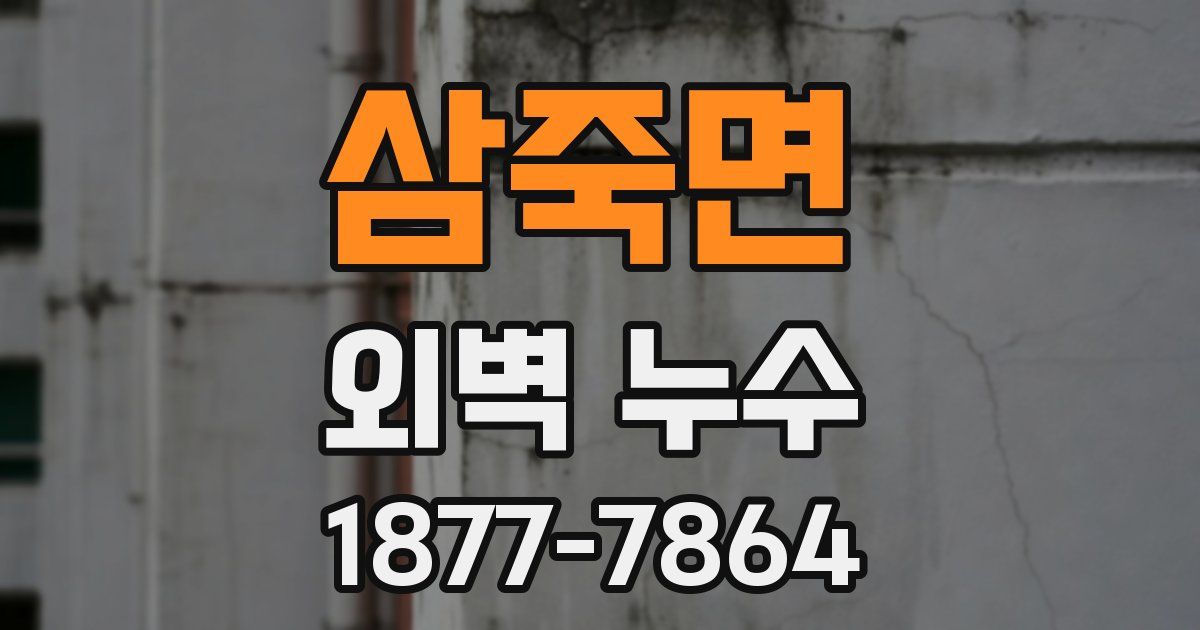 삼죽면 외벽 누수