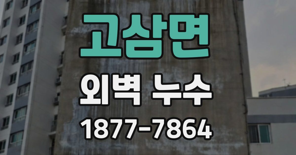고삼면 외벽 누수