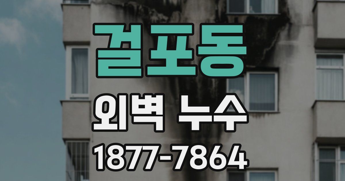걸포동 외벽 누수