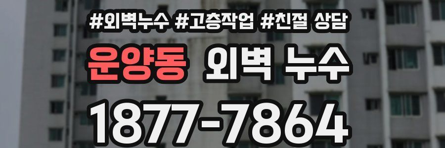 운양동 외벽 누수