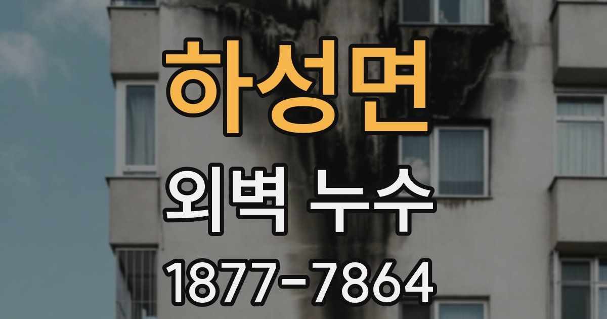 하성면 외벽 누수
