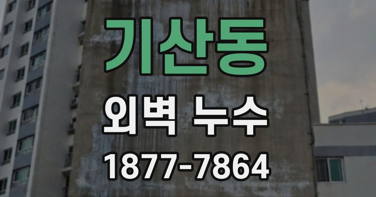 기산동 외벽 누수