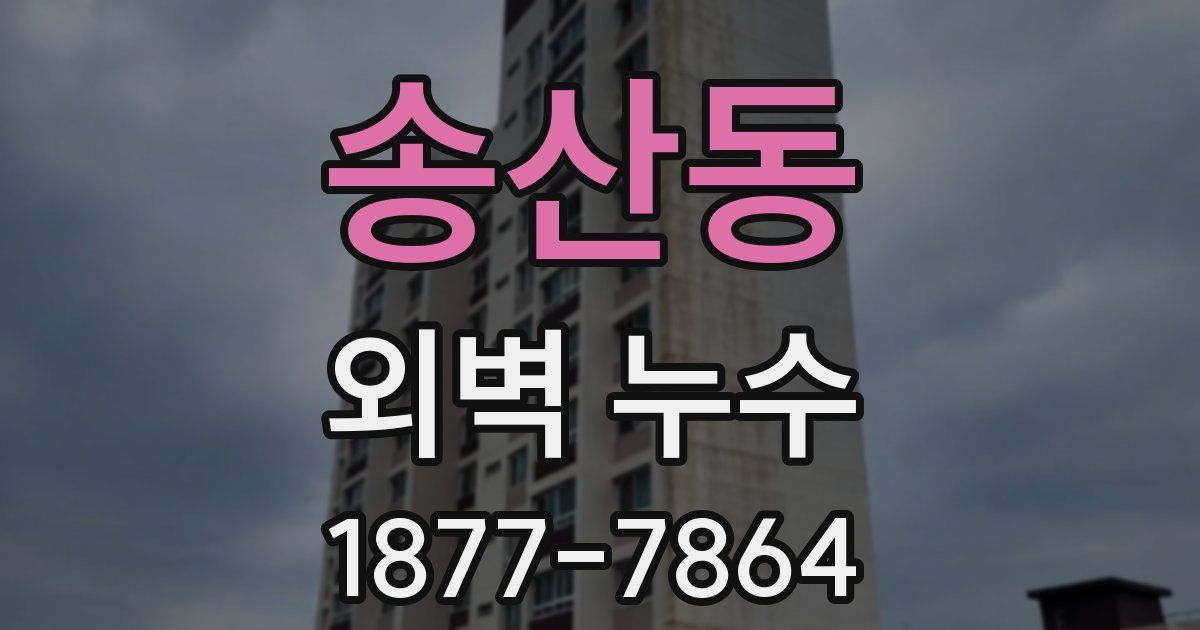 송산동 외벽 누수
