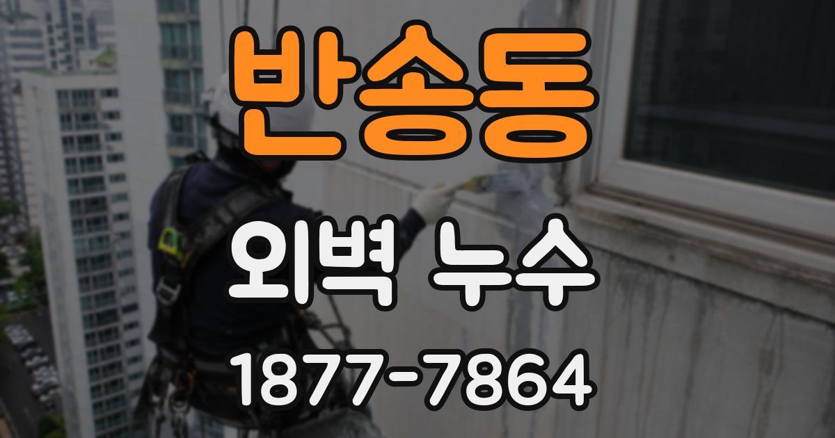 반송동 외벽 누수