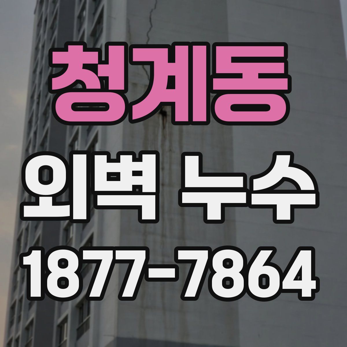 청계동 외벽 누수
