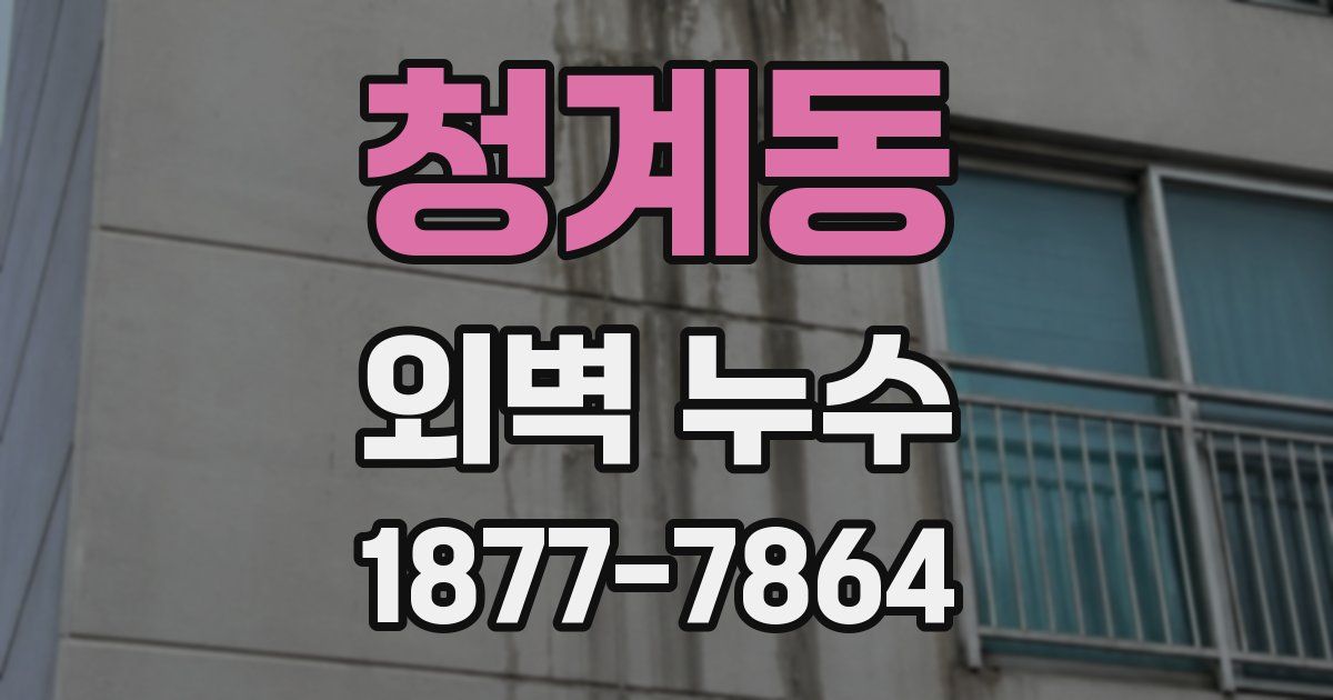 청계동 외벽 누수