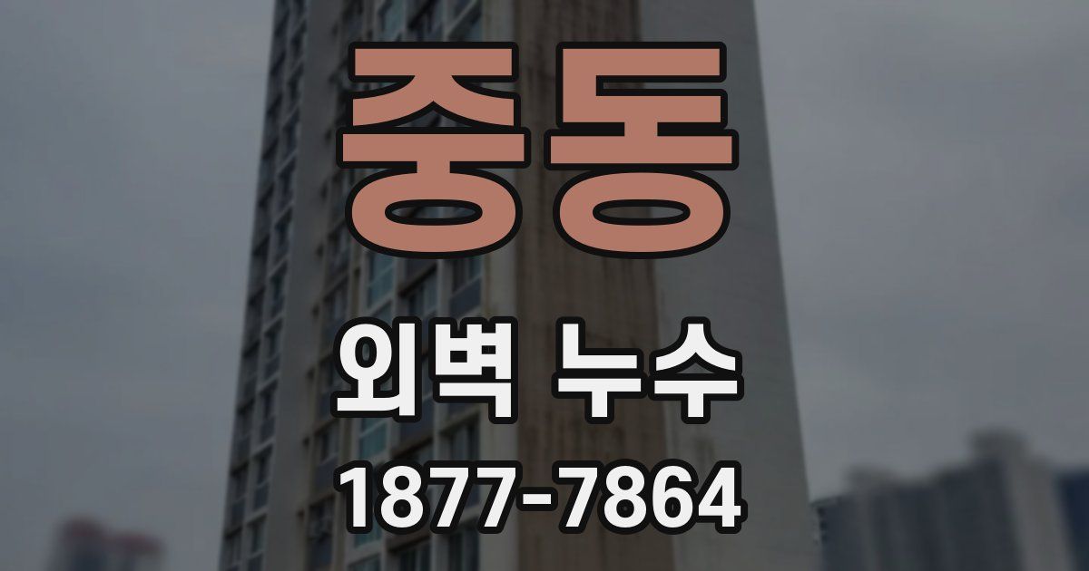 중동 외벽 누수