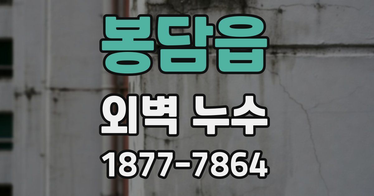 봉담읍 외벽 누수