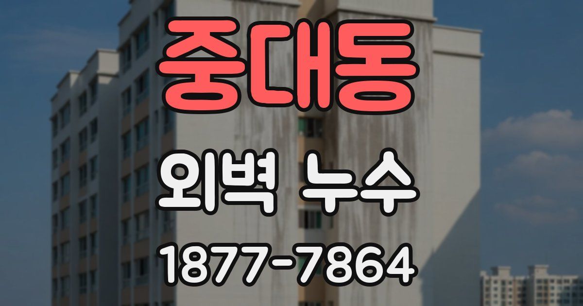 중대동 외벽 누수