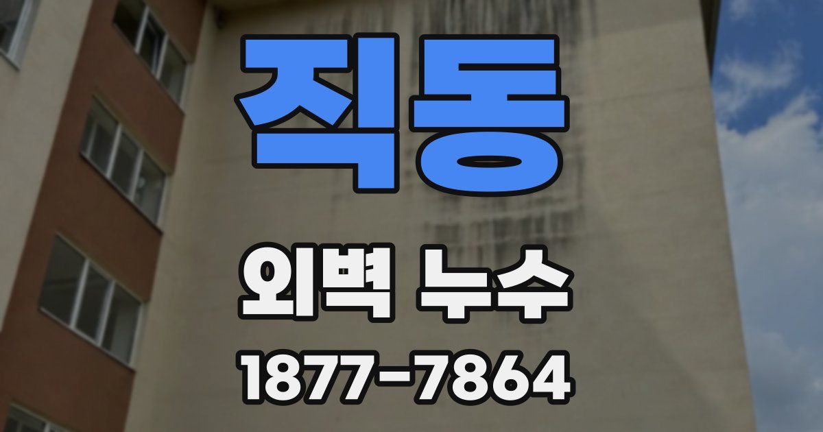 직동 외벽 누수