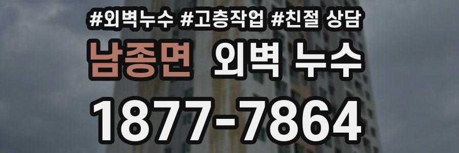 남종면 외벽 누수