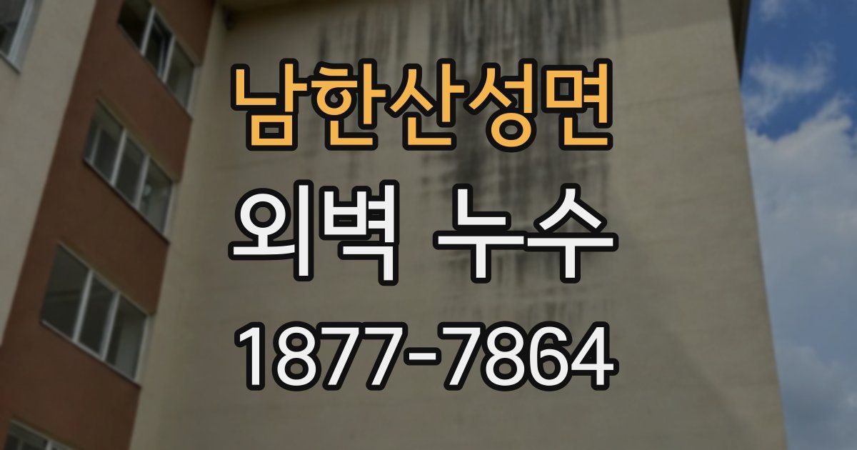 남한산성면 외벽 누수