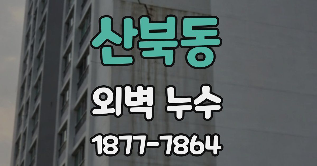 산북동 외벽 누수
