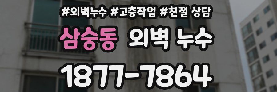 삼숭동 외벽 누수