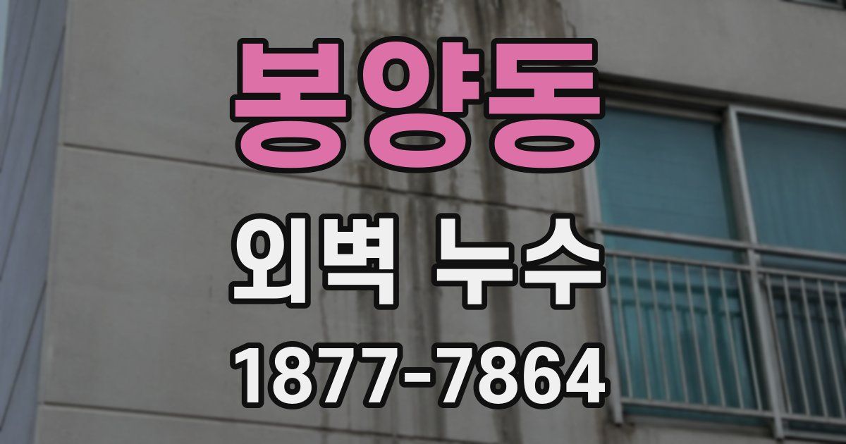 봉양동 외벽 누수