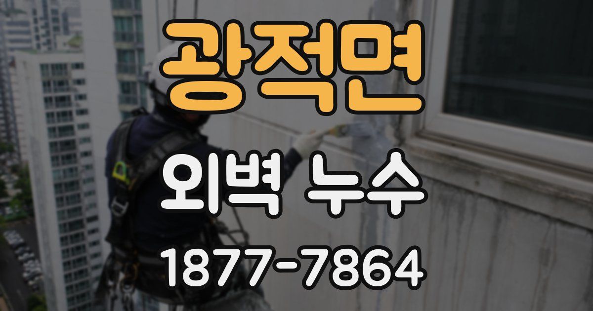 광적면 외벽 누수