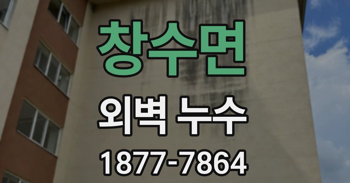 창수면 외벽 누수