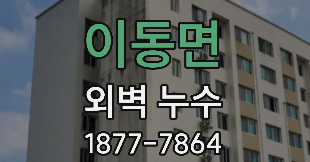 이동면 외벽 누수