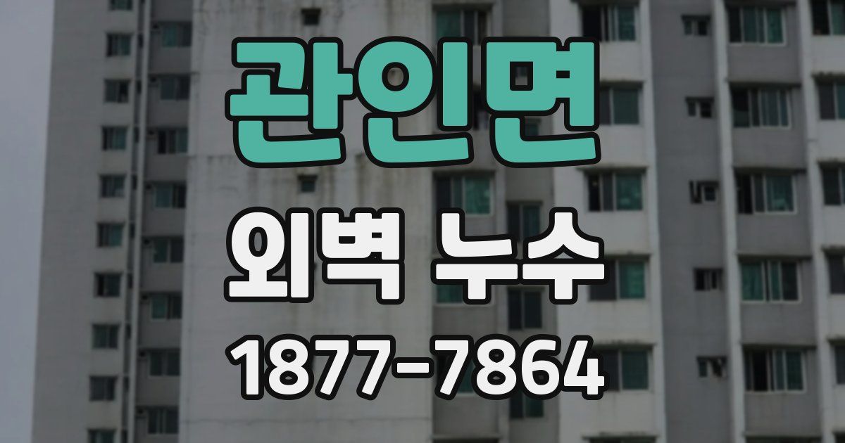 관인면 외벽 누수
