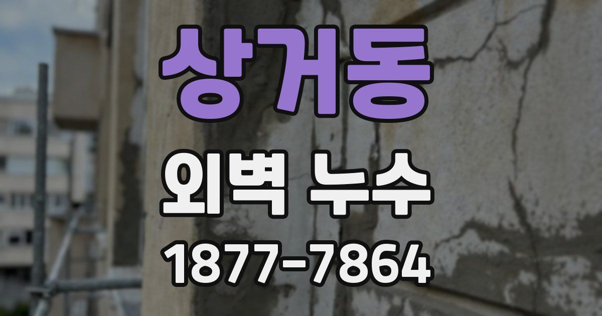 상거동 외벽 누수