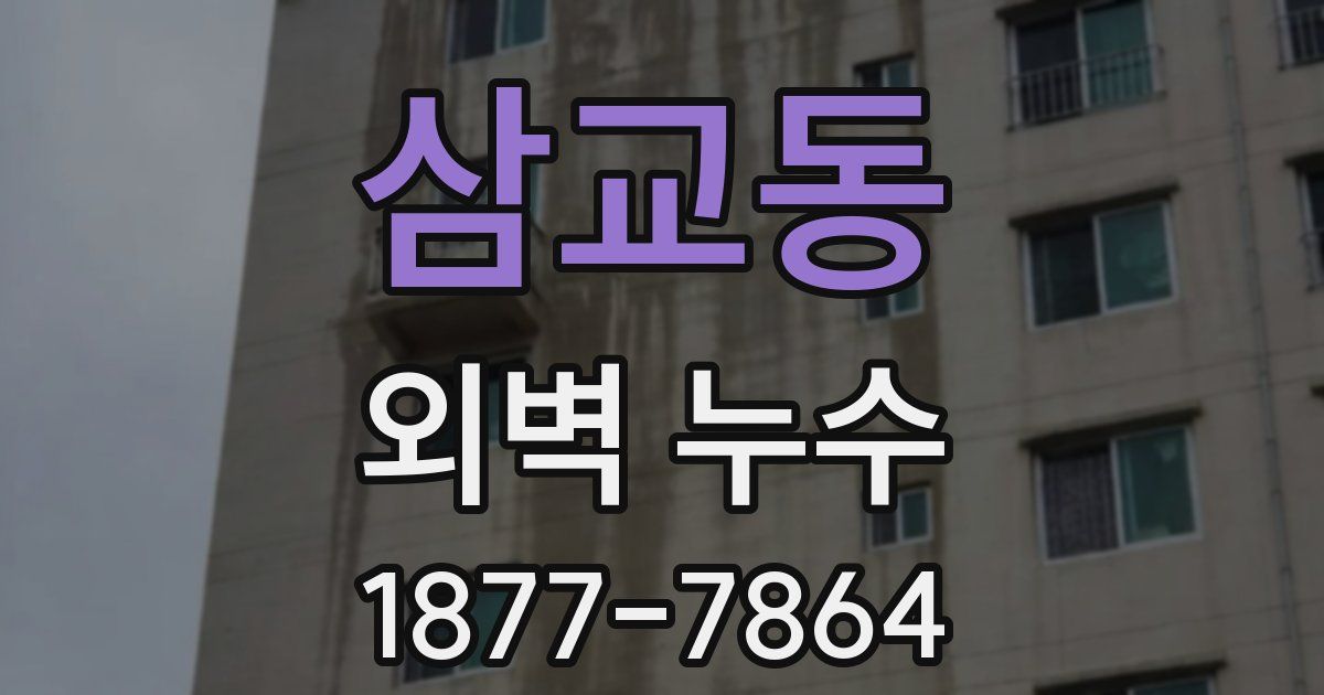 삼교동 외벽 누수