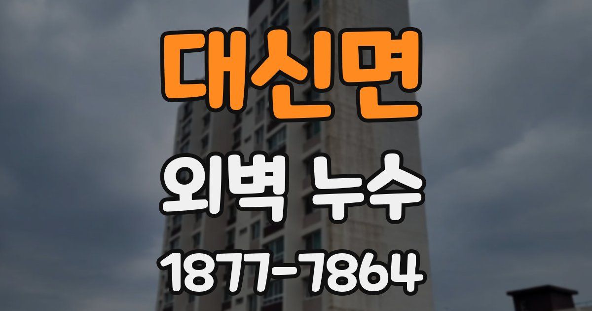 대신면 외벽 누수