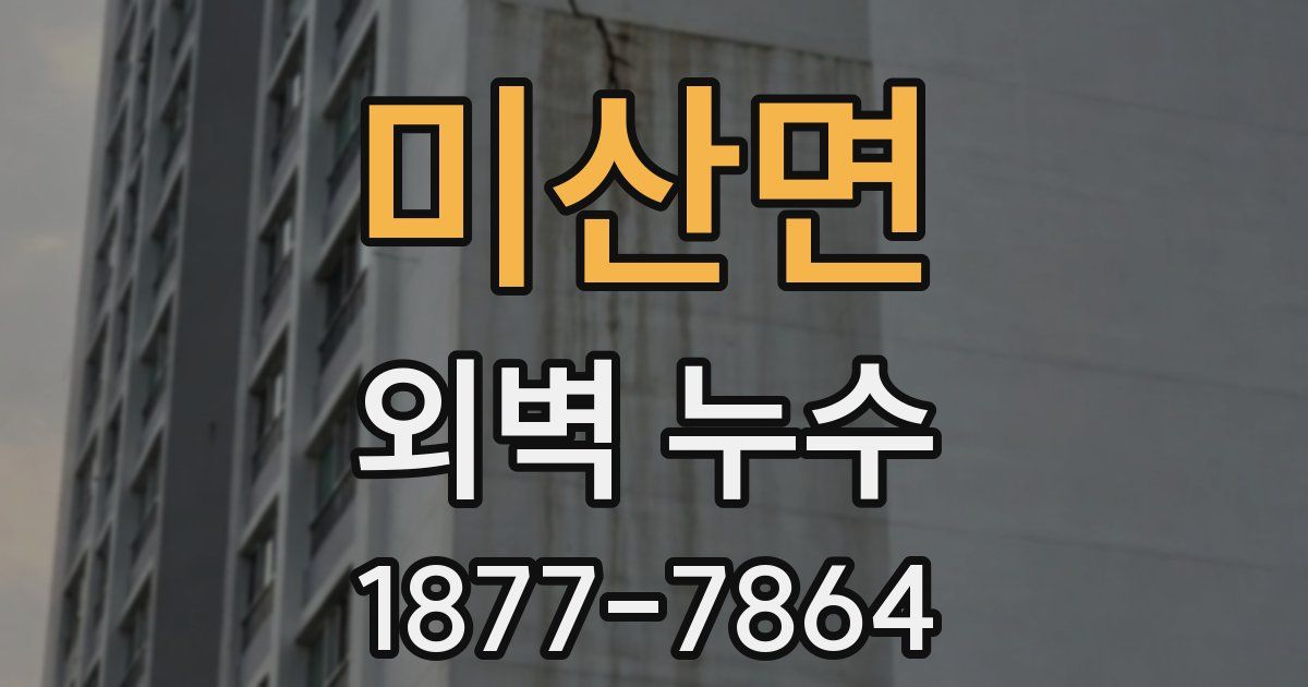 미산면 외벽 누수