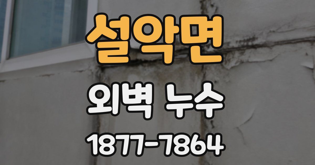 설악면 외벽 누수