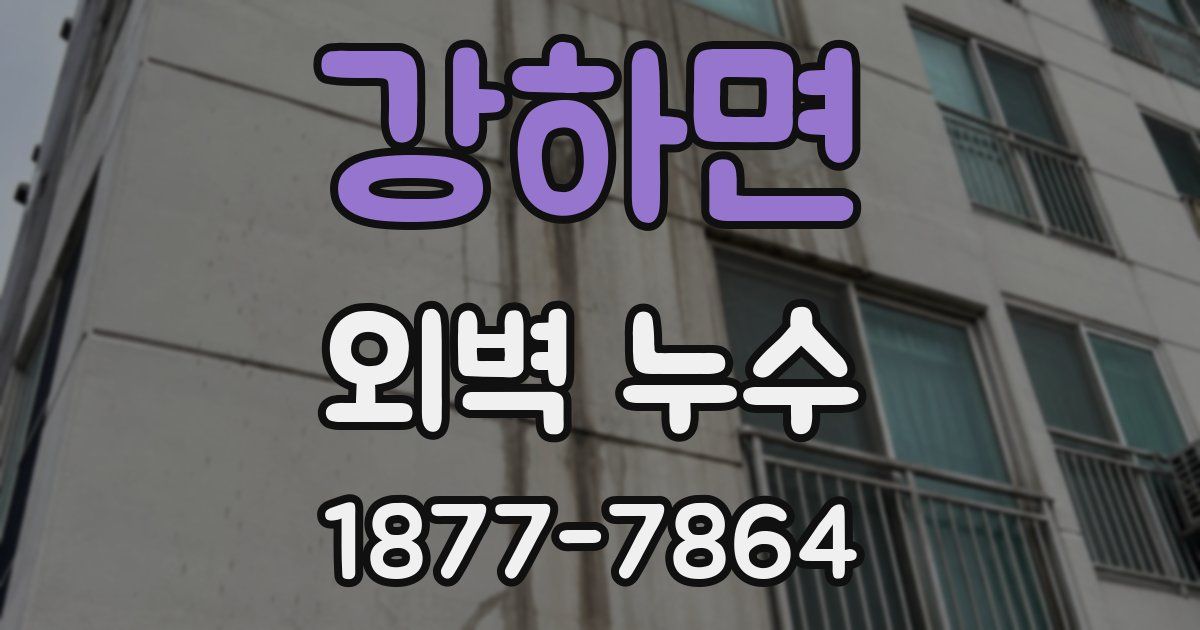 강하면 외벽 누수