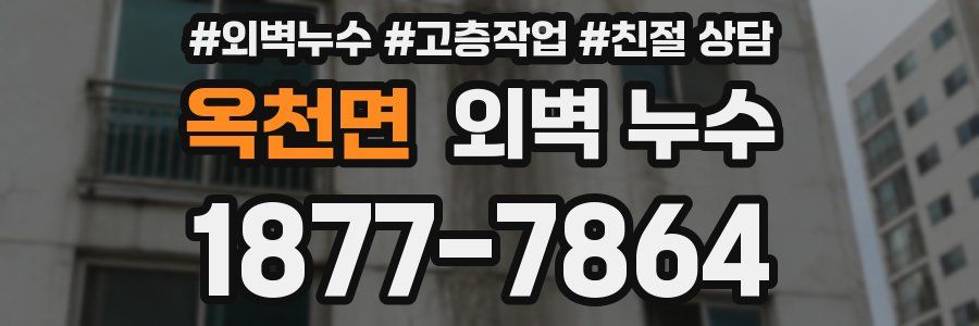 옥천면 외벽 누수