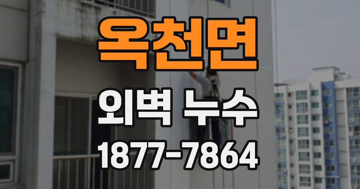 옥천면 외벽 누수